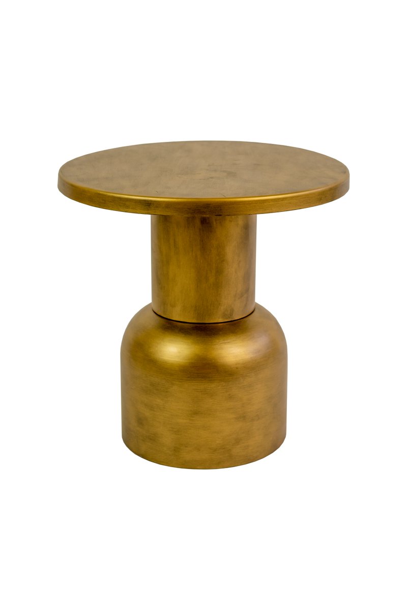 ANTIQUE BRASS METAL ACCENT TABLE Fiore Verde