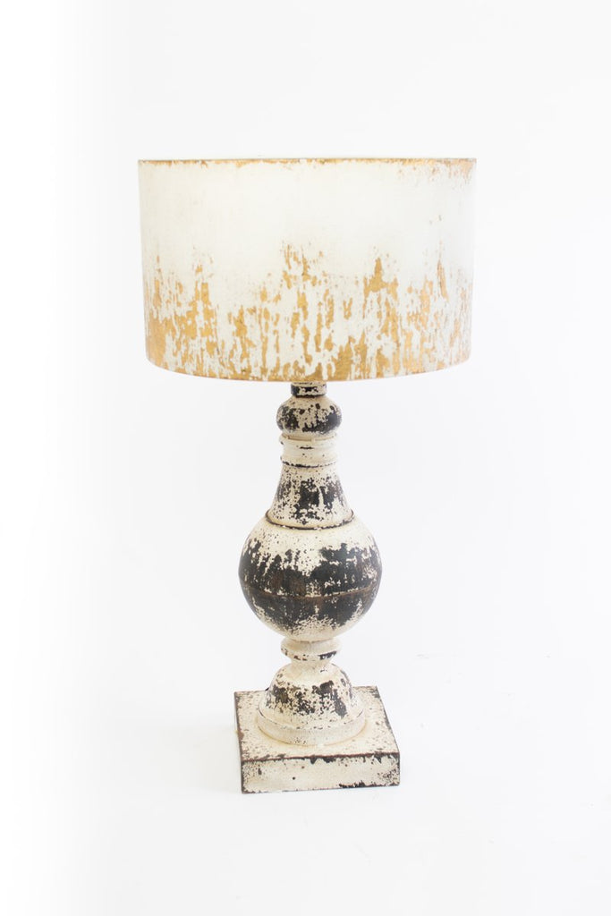 METAL TABLE TOP LAMP WITH METAL SHADE-Fiore Verde