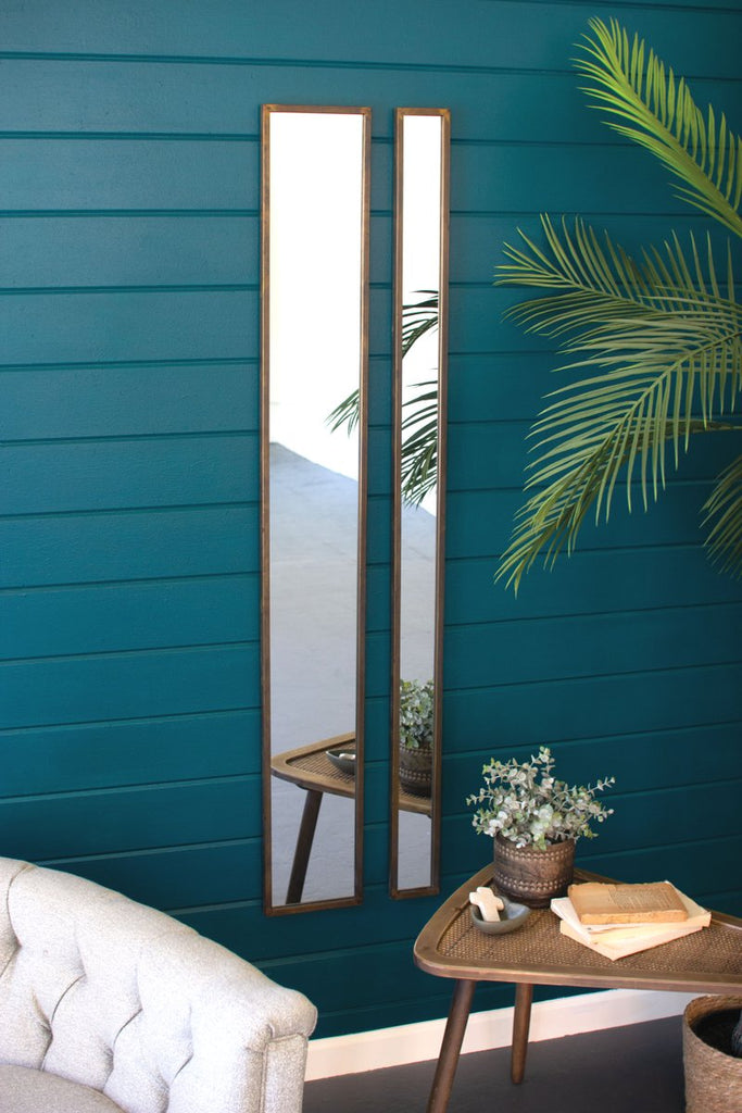TALL THIN WALL MIRROR - 8" WIDE-Fiore Verde