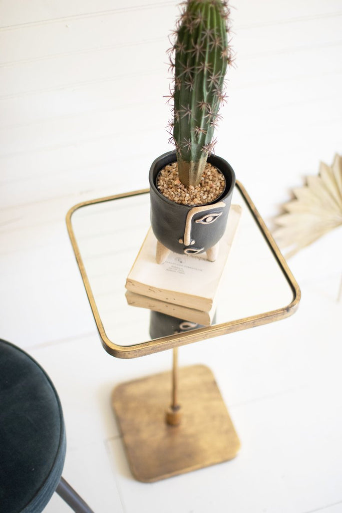 ACCENT COCKTAIL TABLE WITH MIRROR TOP-Fiore Verde