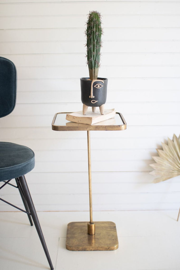 ACCENT COCKTAIL TABLE WITH MIRROR TOP-Fiore Verde