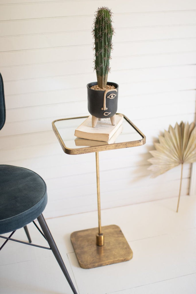 ACCENT COCKTAIL TABLE WITH MIRROR TOP-Fiore Verde