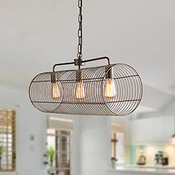 Brass Cage Hang Light-Fiore Verde