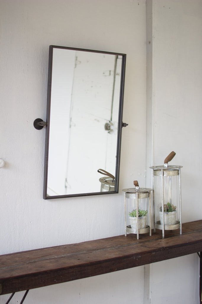 ADJUSTABLE METAL WALL MIRROR-Fiore Verde