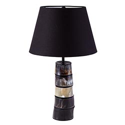 Matte Wood and Horn Lamps-Fiore Verde