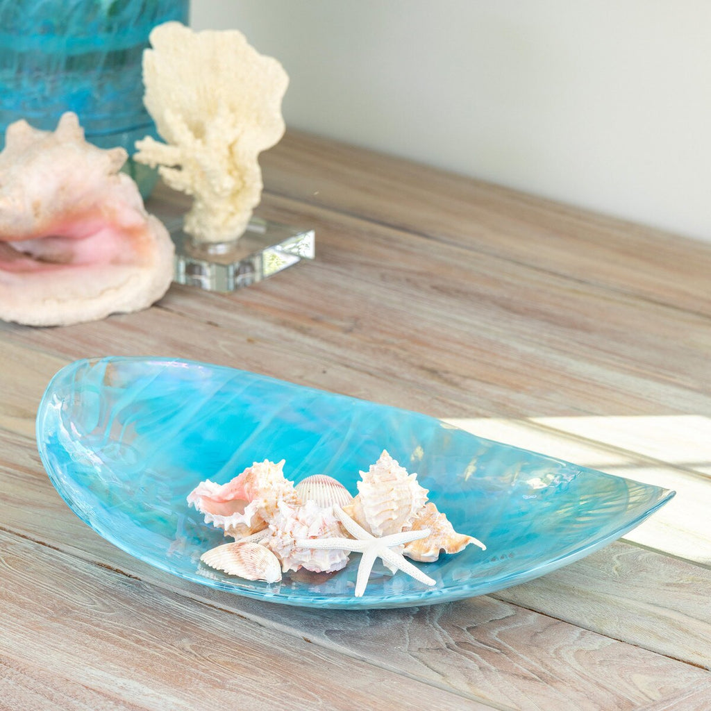 Amalfi Murano Glass Plate-Fiore Verde