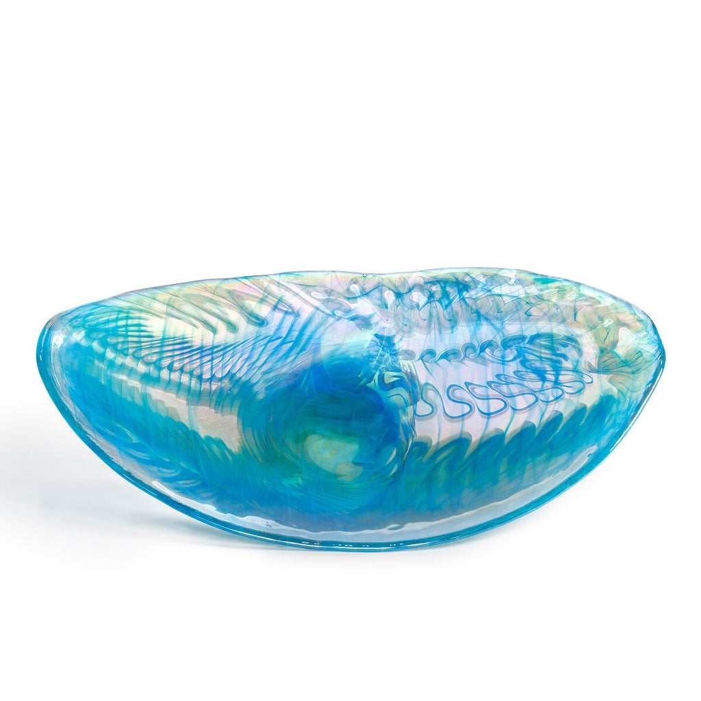 Amalfi Murano Glass Plate-Fiore Verde