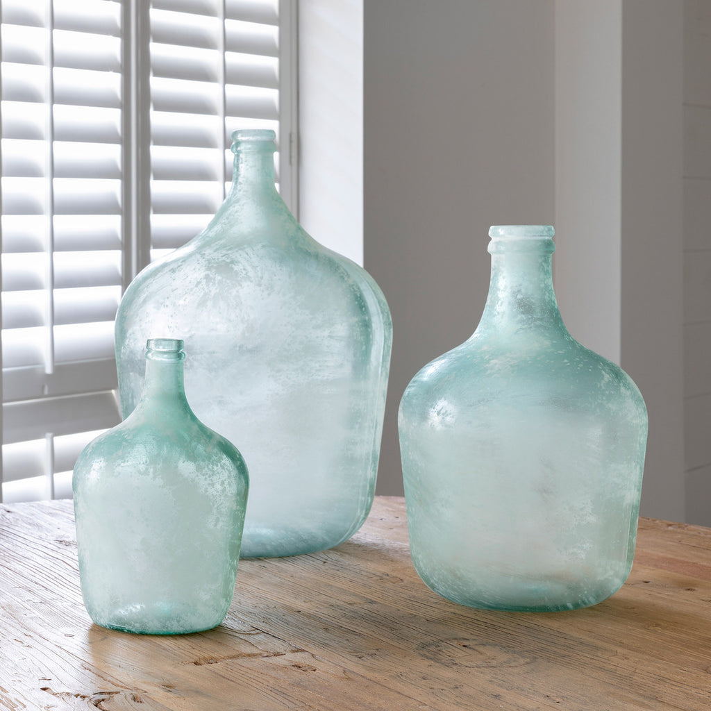 Cellar Bottle, Frosted Seafoam, Large-Fiore Verde