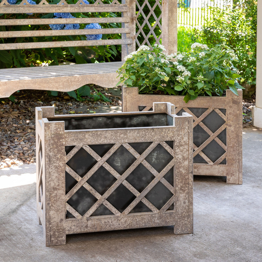 Lattice Iron Garden Planter-Fiore Verde
