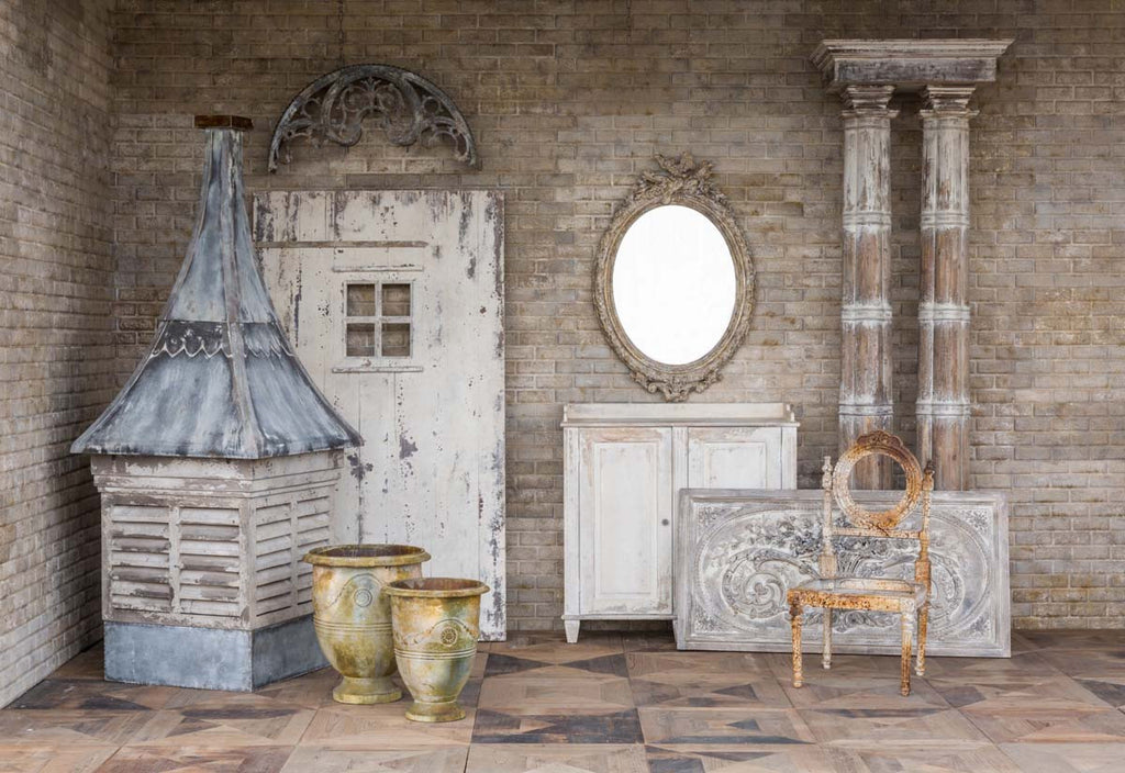 Double Pillar Architectural Relic-Fiore Verde
