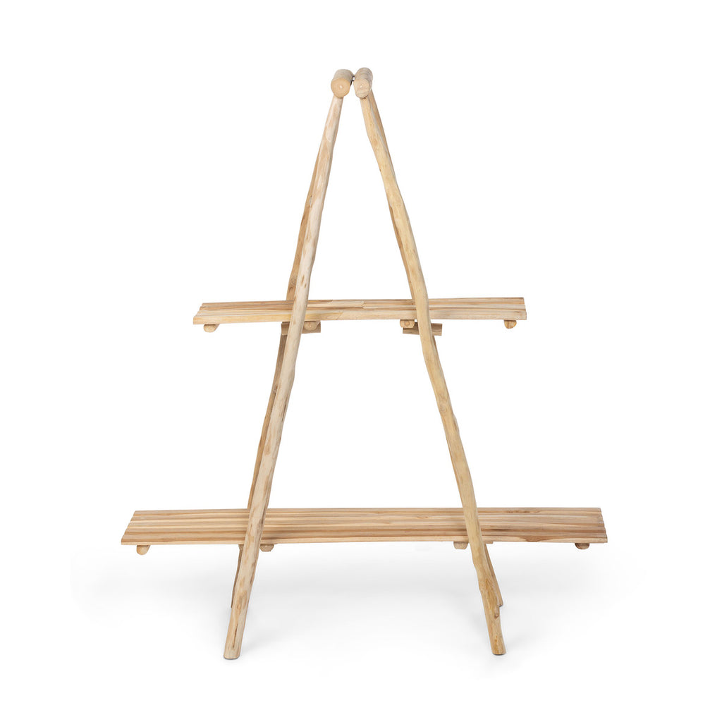 Natural Ladder Display Shelf-Fiore Verde