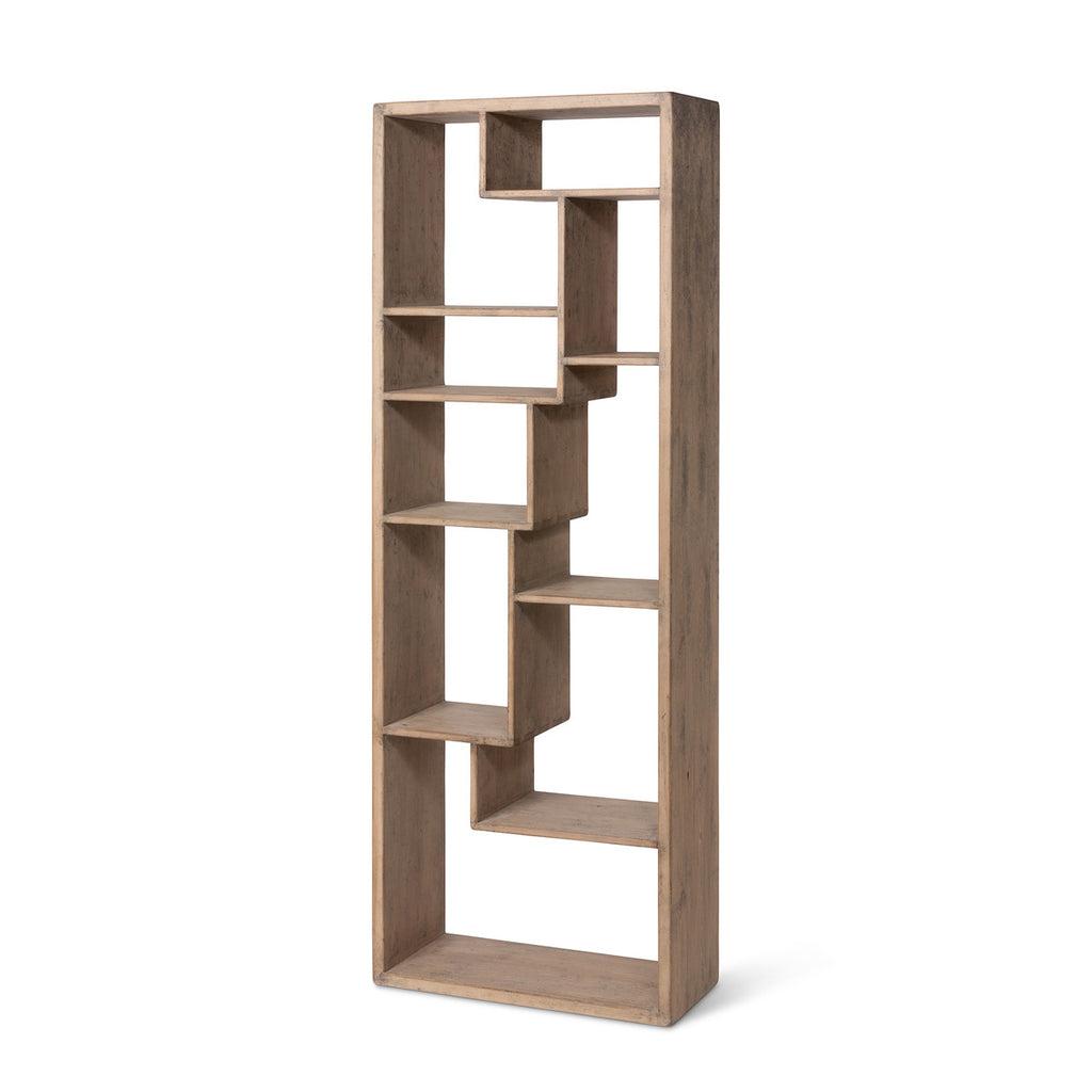 Geometric Wooden Etagere-Fiore Verde