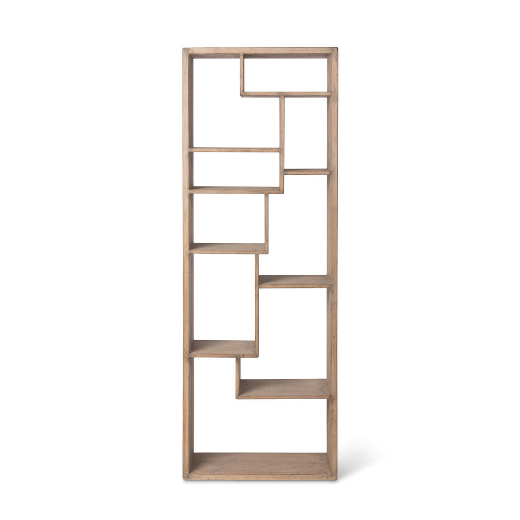 Geometric Wooden Etagere-Fiore Verde