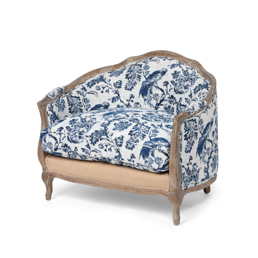 Bluebird Toile Settee-Fiore Verde