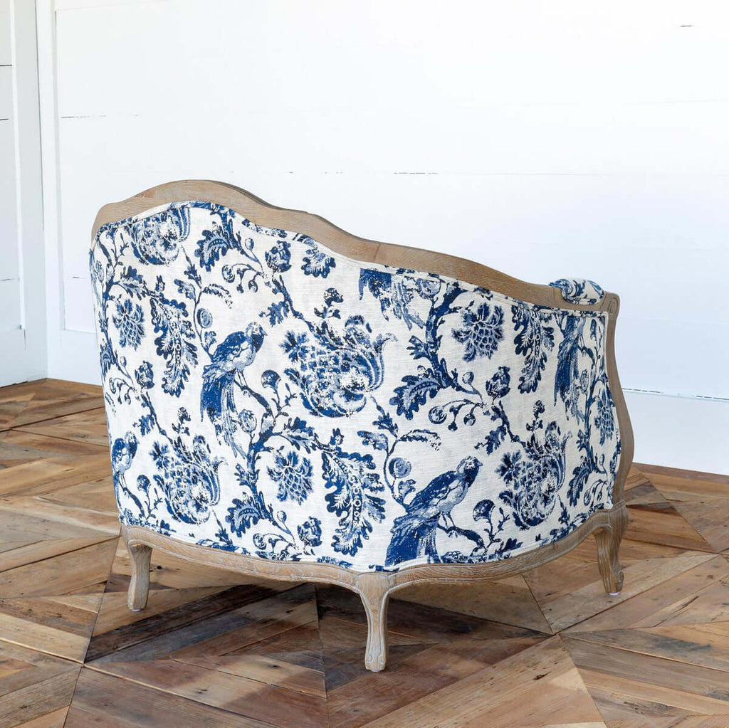 Bluebird Toile Settee-Fiore Verde