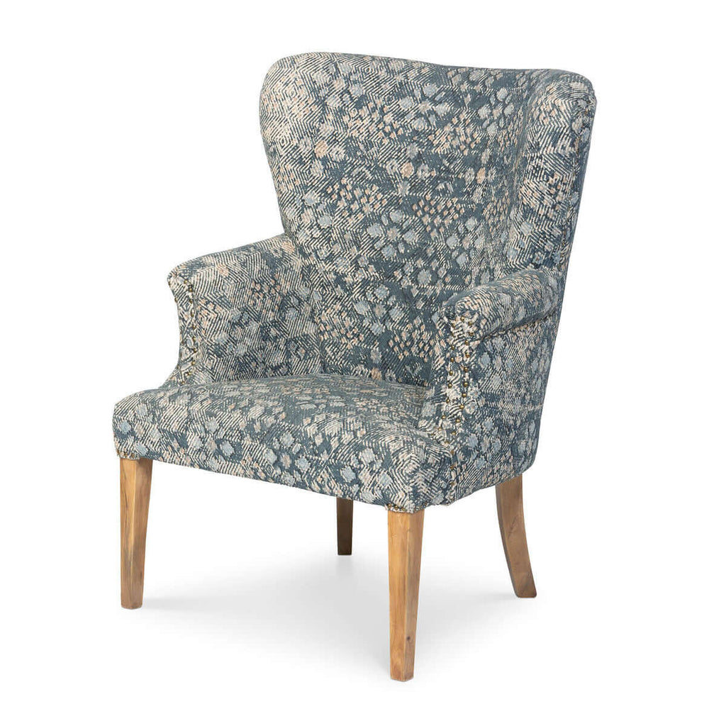 Estella Upholstered Arm Chair-Fiore Verde