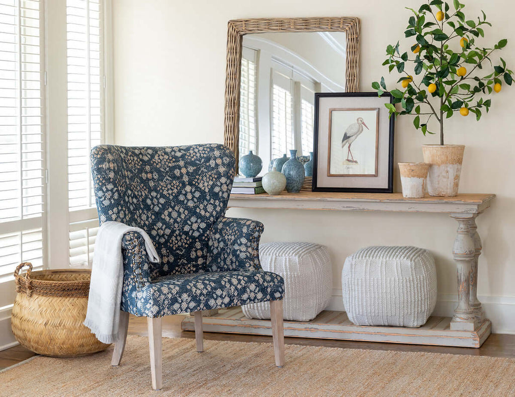 Estella Upholstered Arm Chair-Fiore Verde