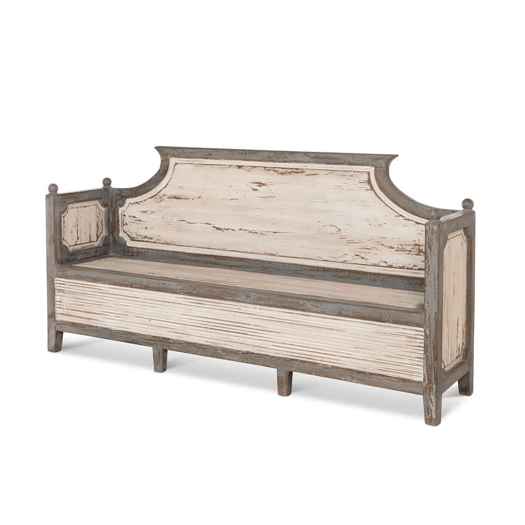 Simone Wooden Bench-Fiore Verde