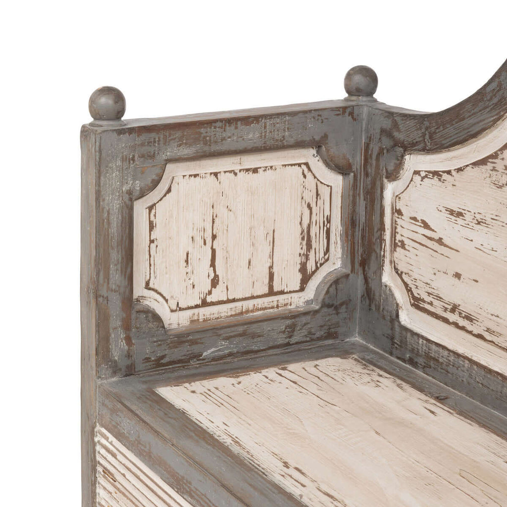 Simone Wooden Bench-Fiore Verde