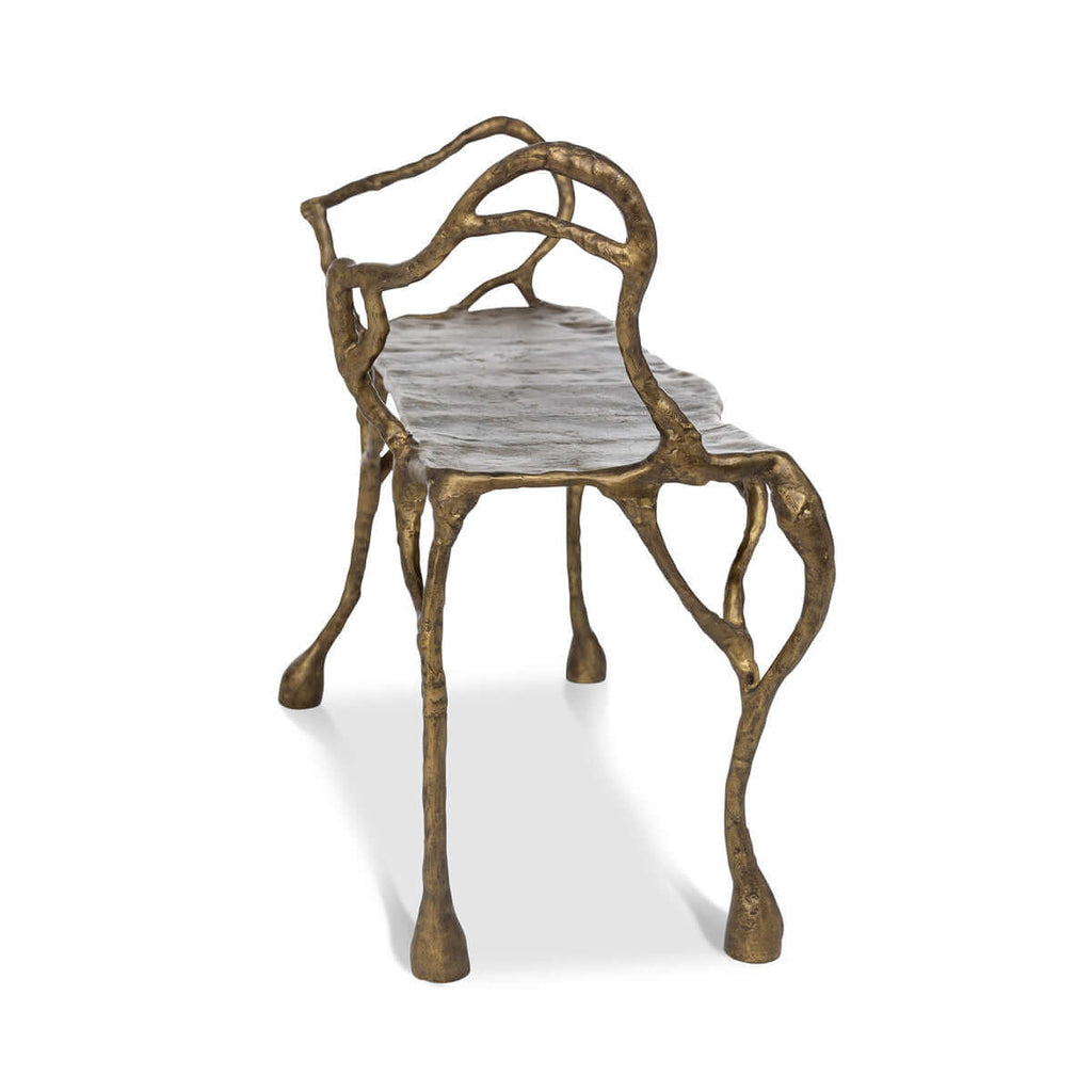 Cast Aluminum Organic Root Bench-Fiore Verde