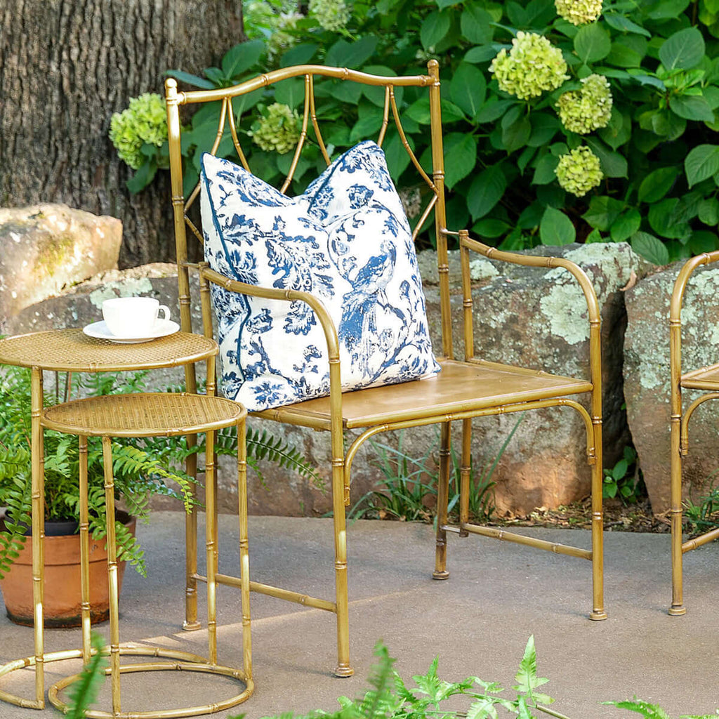 Roanoke Metal Porch Chair-Fiore Verde