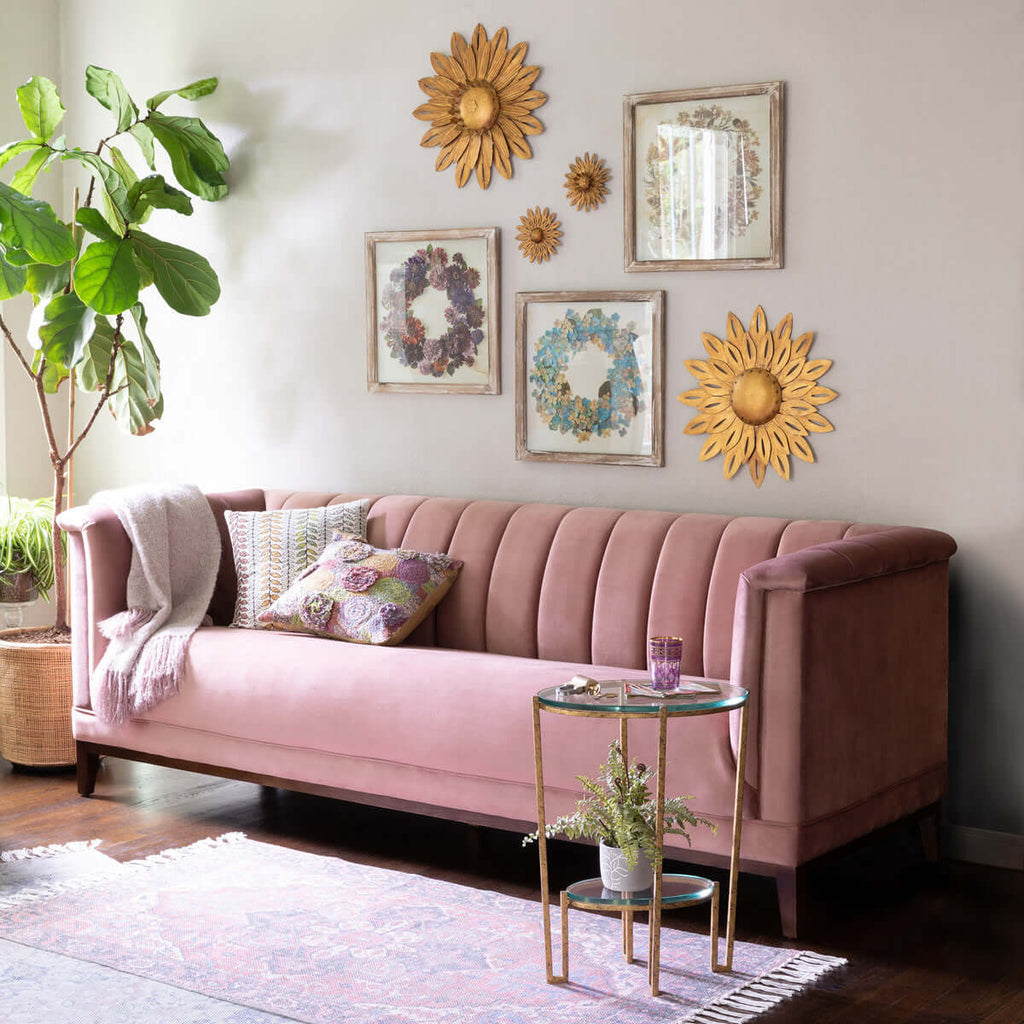 Moira Velvet Sofa-Fiore Verde
