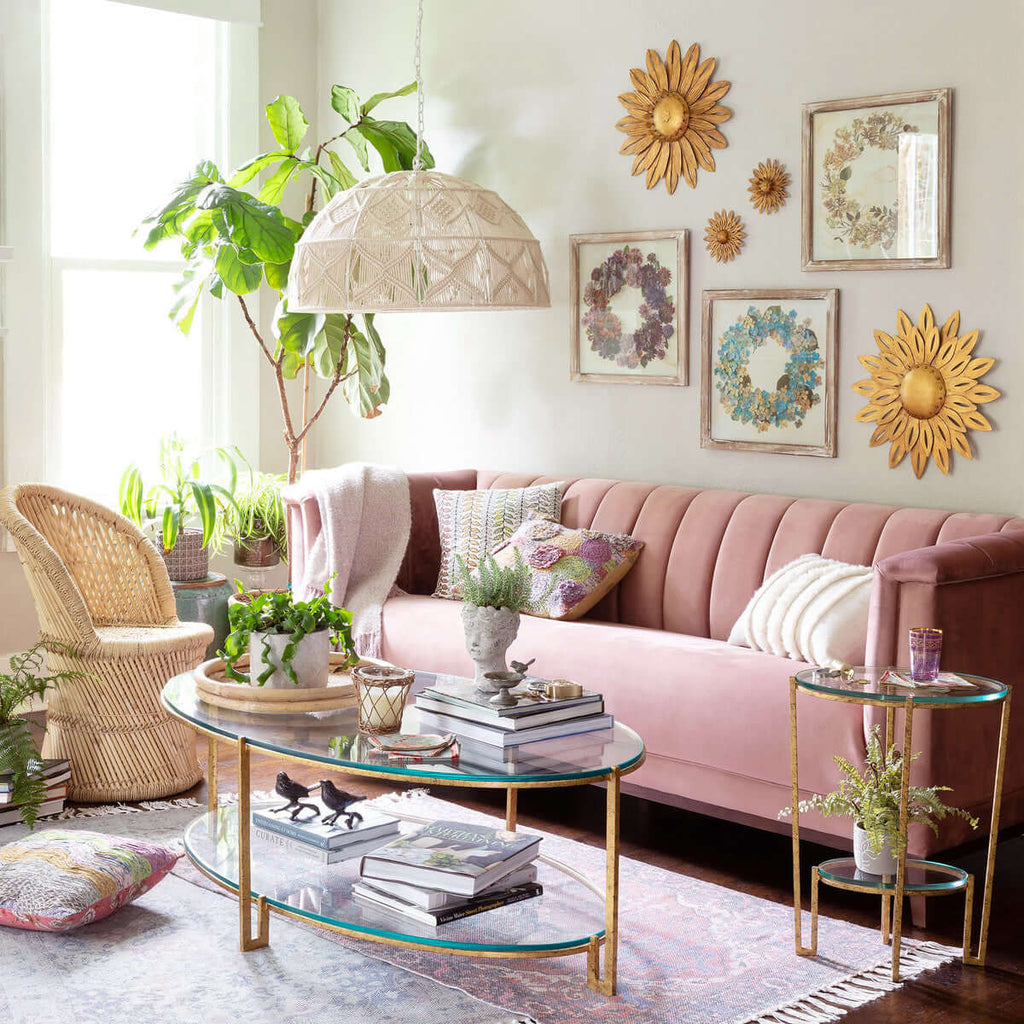 Moira Velvet Sofa-Fiore Verde