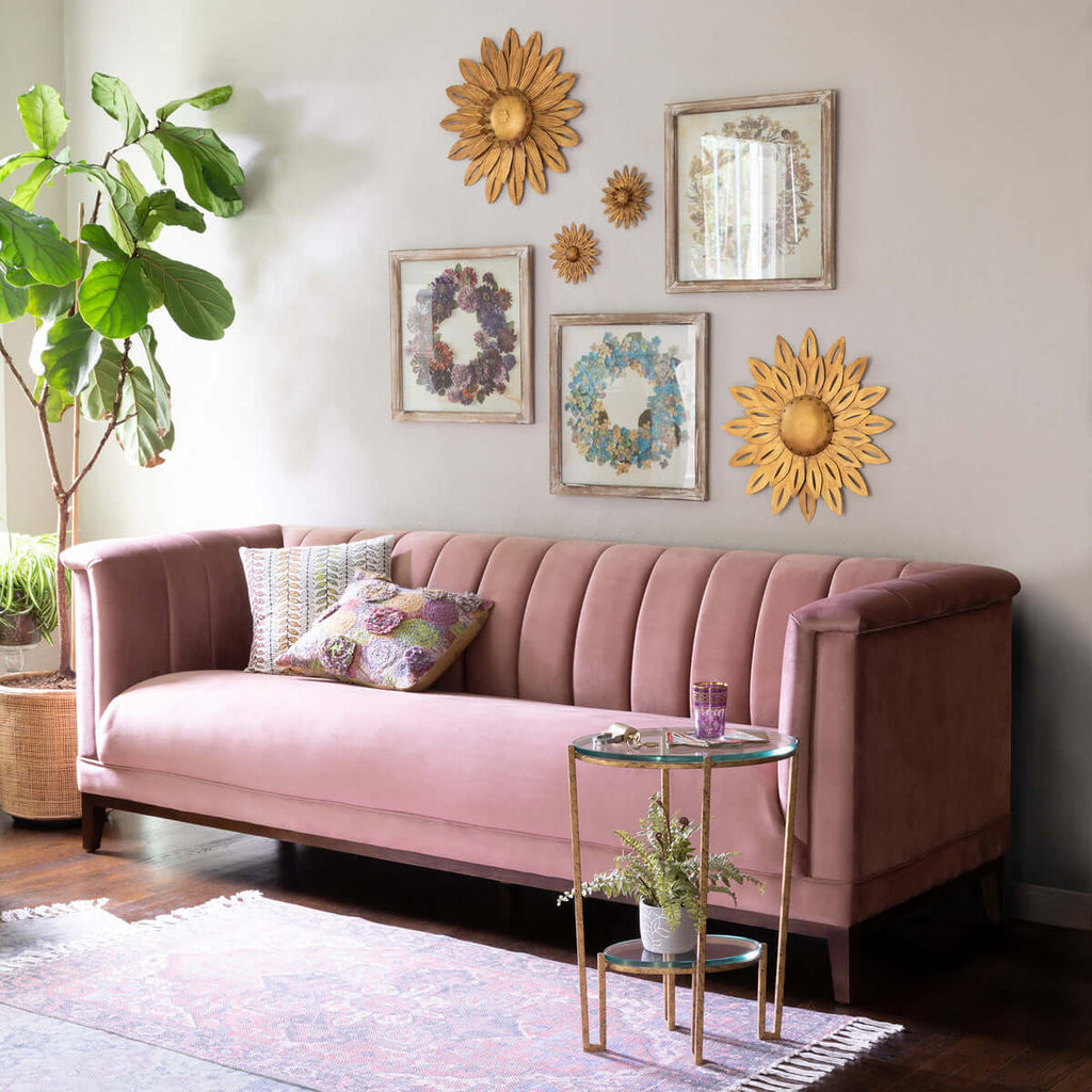 Moira Velvet Sofa-Fiore Verde