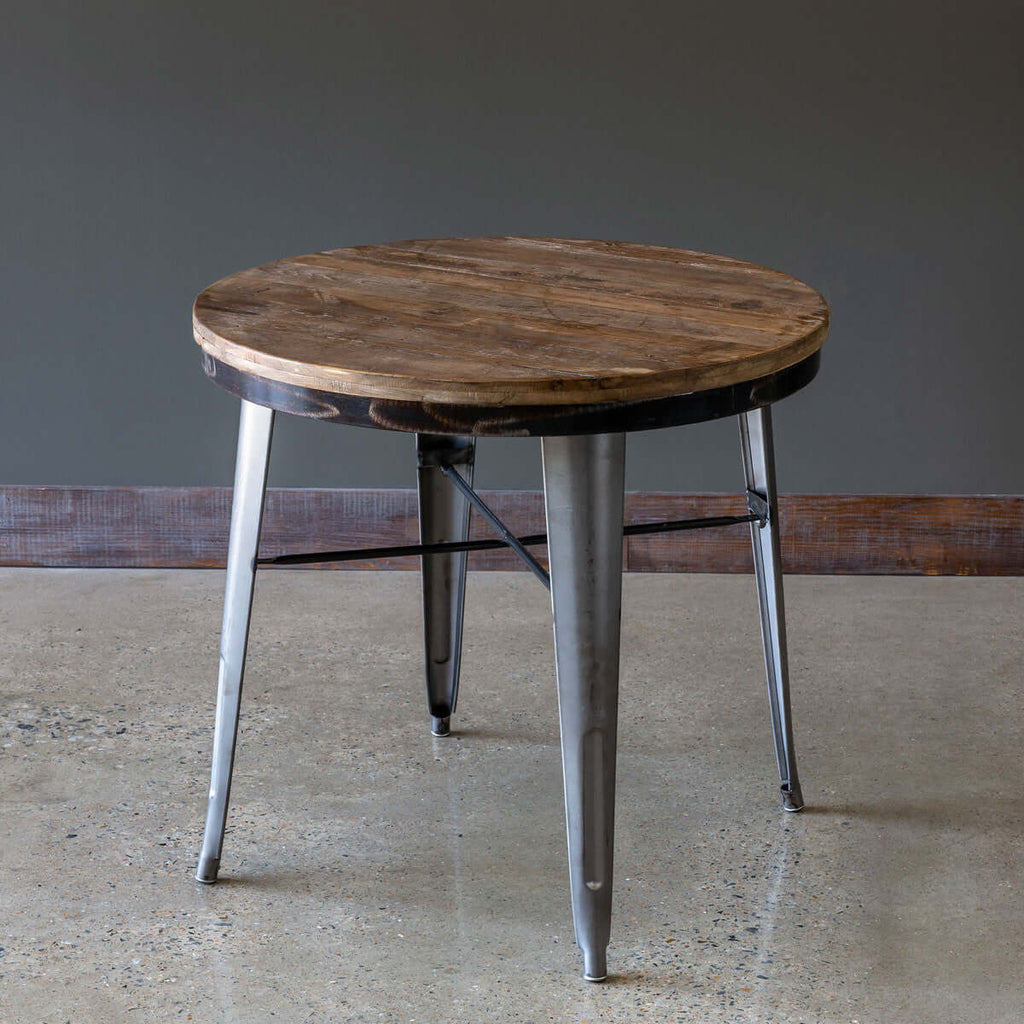 Industrial Round Bistro Table-Fiore Verde