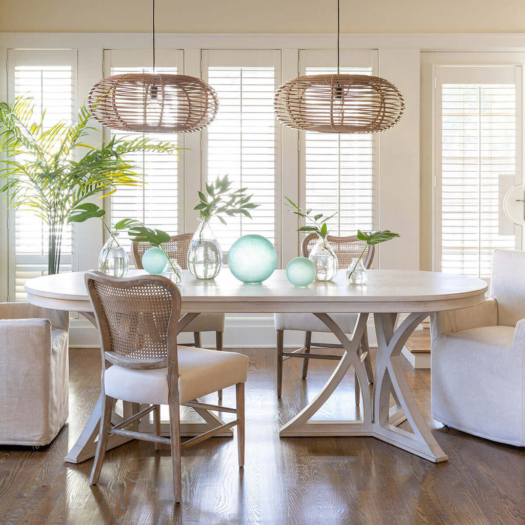 Delray Oval Dining Table-Fiore Verde