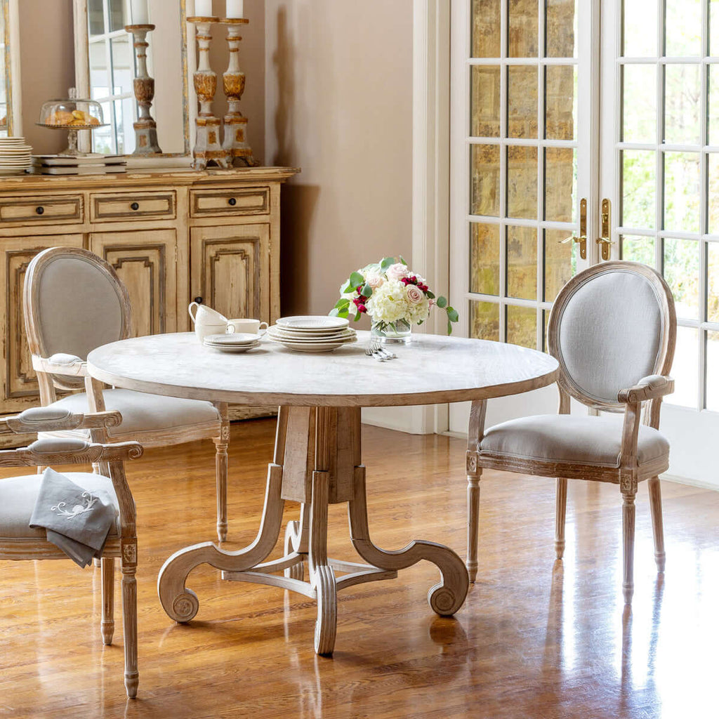 Avignon Round Foyer Table-Fiore Verde