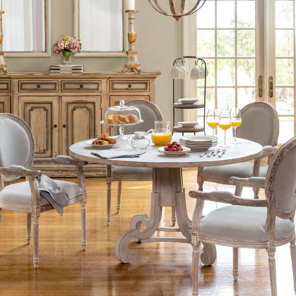 Avignon Round Foyer Table-Fiore Verde