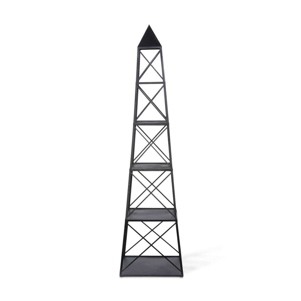 Stackable Antique Black Obelisk-Fiore Verde