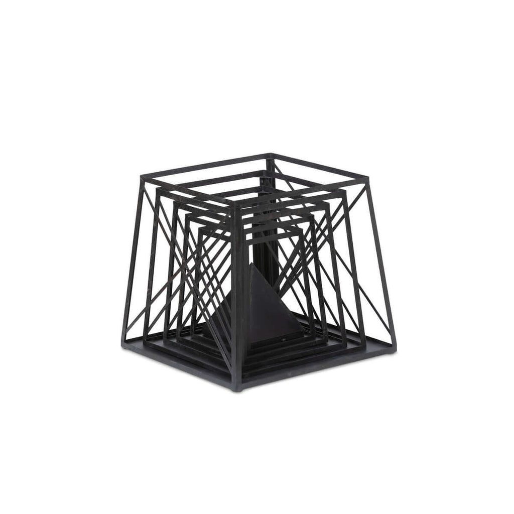 Stackable Antique Black Obelisk-Fiore Verde