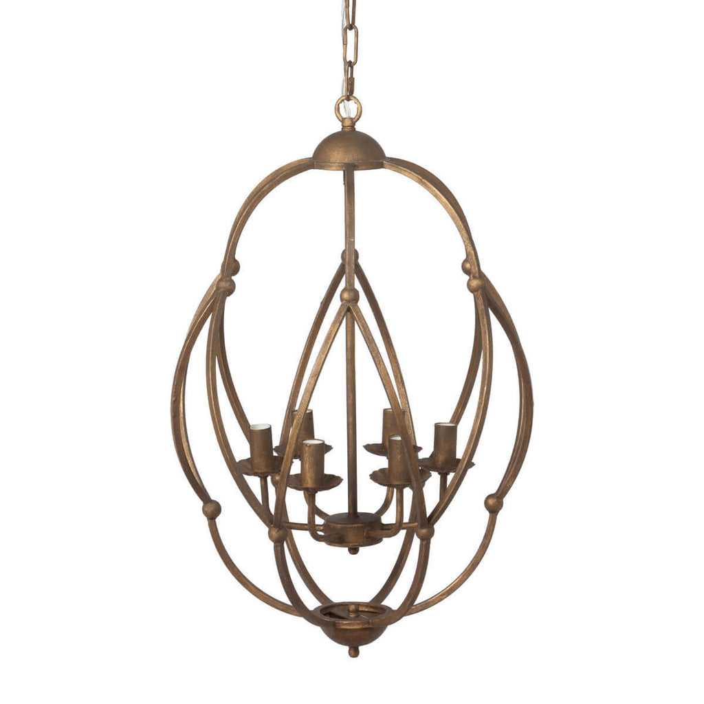 Raleigh Bronze Chandelier-Fiore Verde