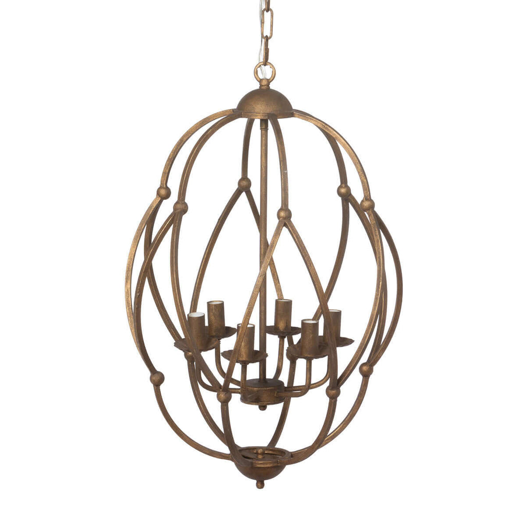 Raleigh Bronze Chandelier-Fiore Verde