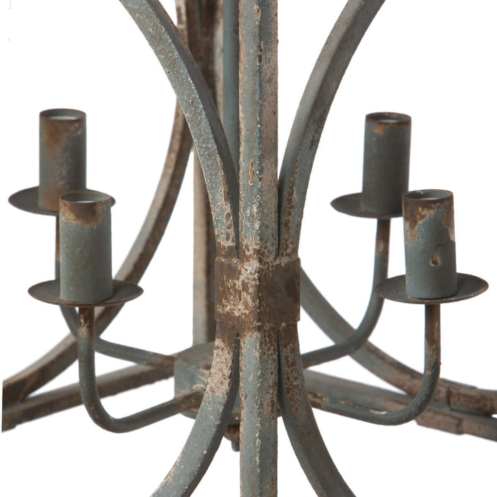Metal Birdcage Chandelier-Fiore Verde