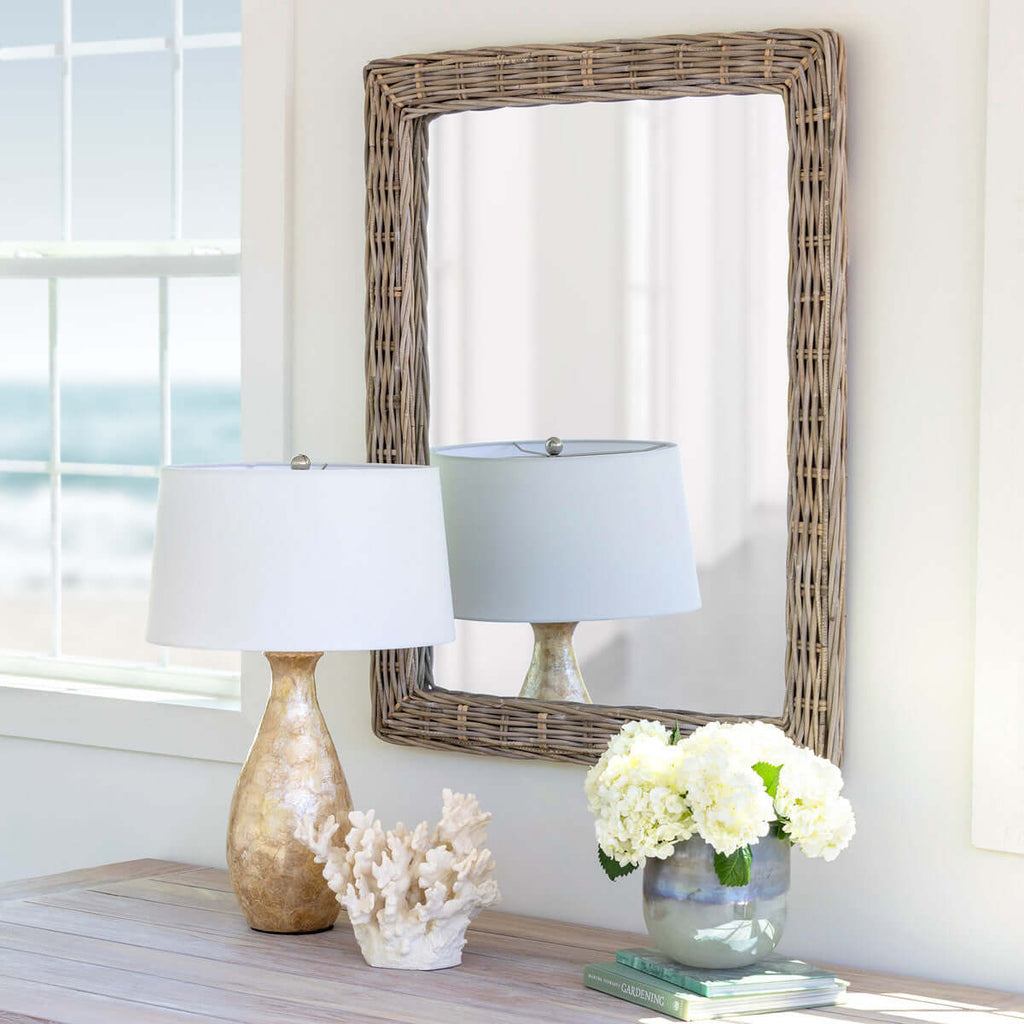 Muriel Rattan Mirror-Fiore Verde