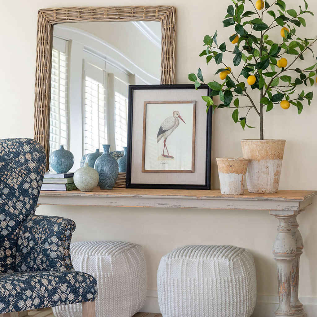 Muriel Rattan Mirror-Fiore Verde