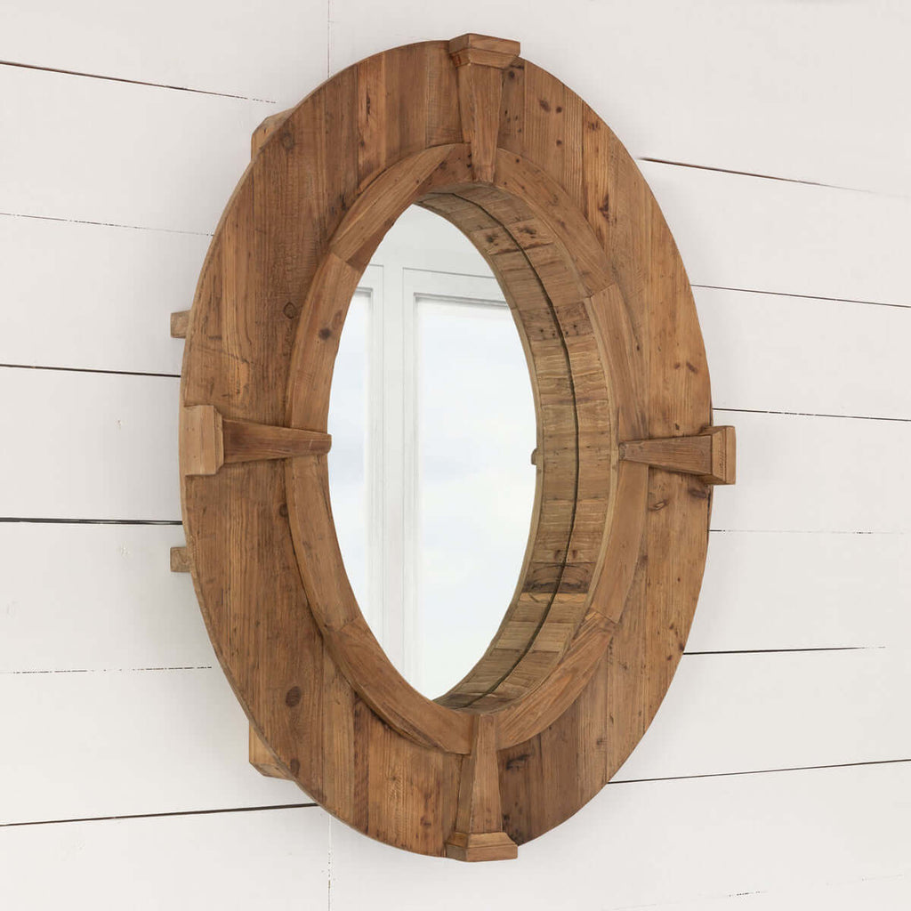 Oval Estate Window Frame Mirror-Fiore Verde